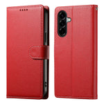 For Samsung Galaxy A57 5G Case Magnetic Snap Litchi Texture Leather Wallet Phone Cover with Wrist Strap