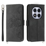 For Xiaomi Redmi Note 15 Pro 4G (Global) Case Flower Pattern PU Leather Wallet Phone Cover with Strap