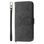 For Xiaomi Redmi Note 15 Pro 4G (Global) Case Flower Pattern PU Leather Wallet Phone Cover with Strap