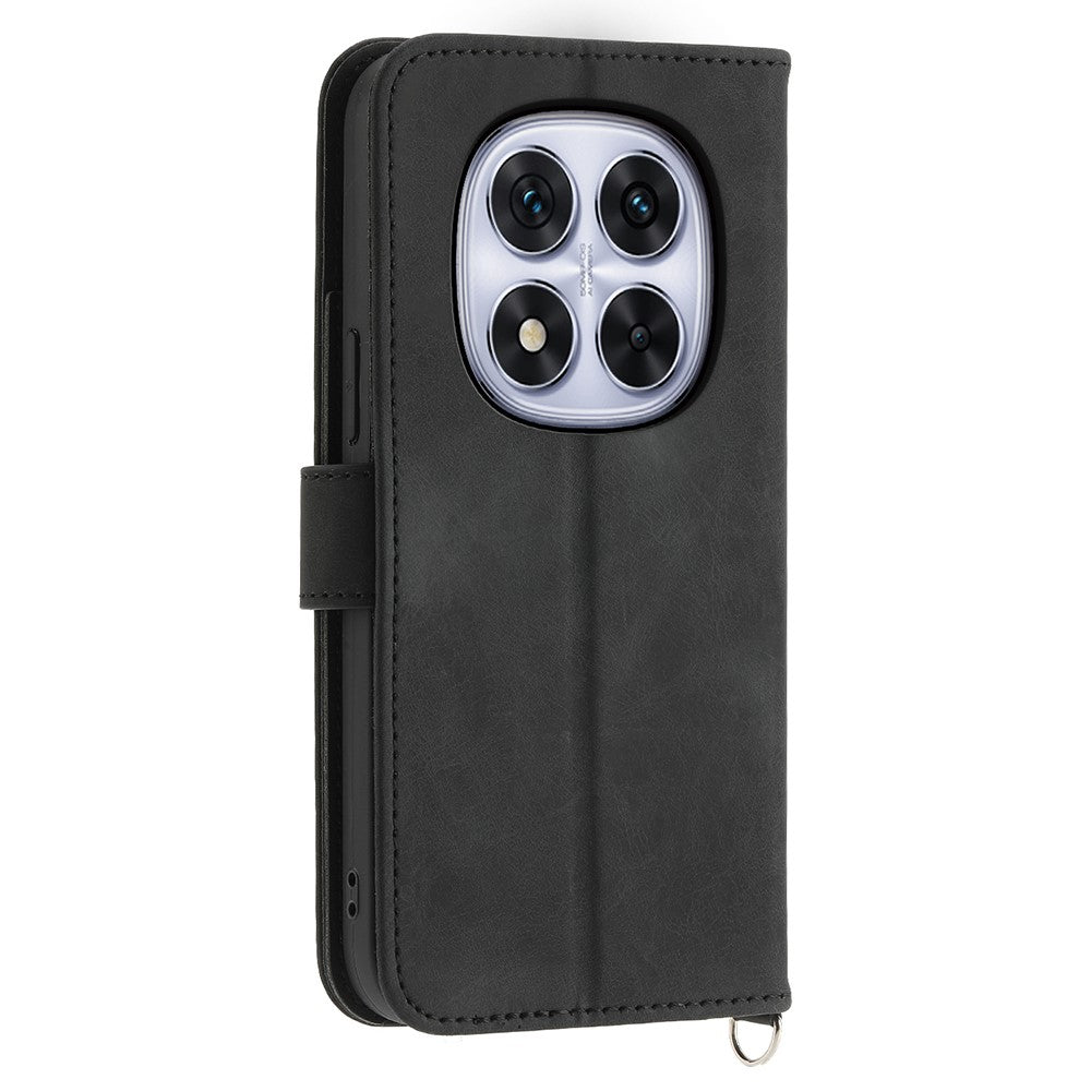 For Xiaomi Redmi Note 15 Pro 4G (Global) Case Flower Pattern PU Leather Wallet Phone Cover with Strap