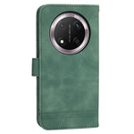 DIERFENG DF-03 Leather Case For Honor Magic8 Lite 5G  /  X70 5G  /  X9d 5G Lines Imprint Wallet Phone Cover with Wrist Strap