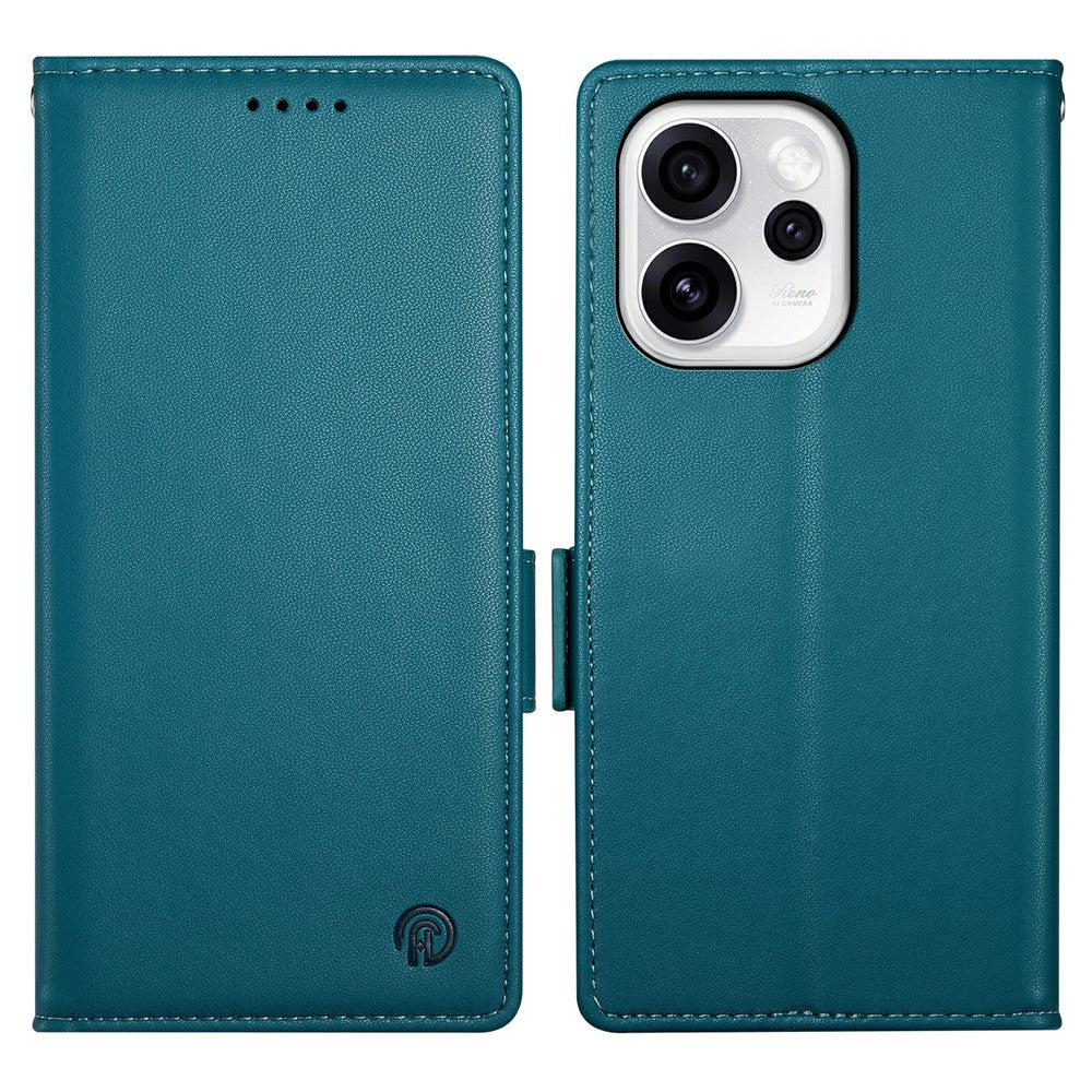 Oppo Reno15 Pro Max 5G (Global) / Reno15 Pro 5G (Kina) mobilstativetui i PU-læder og tegnebogsetui