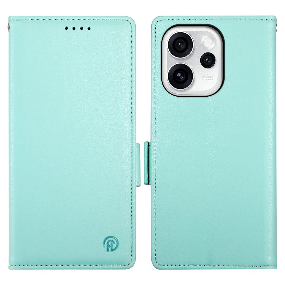 Oppo Reno15 Pro Max 5G (Global) / Reno15 Pro 5G (Kina) mobilstativetui i PU-læder og tegnebogsetui