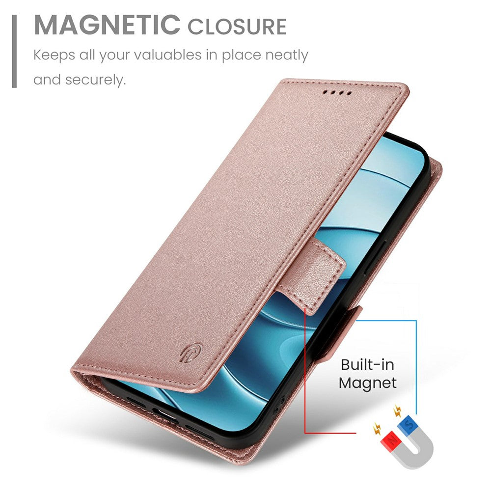 For Xiaomi Redmi Note 15 Pro 4G (Global) Stand Case PU Leather Wallet Phone Cover