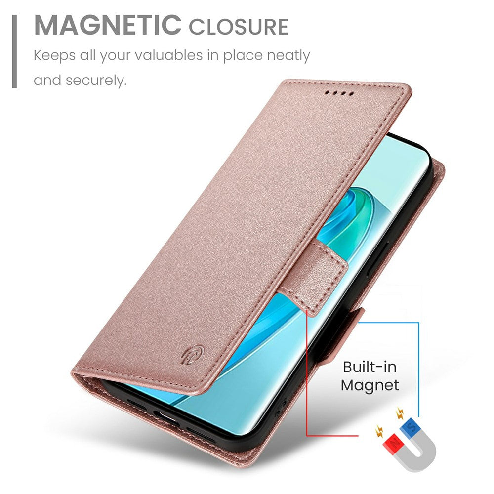 Stand Case for Honor Magic8 Lite 5G / X70 5G / X9d 5G PU Leather Wallet Phone Cover