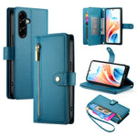 For Samsung Galaxy A57 5G Case Zipper Pocket Wallet Leather Phone Cover with Straps
