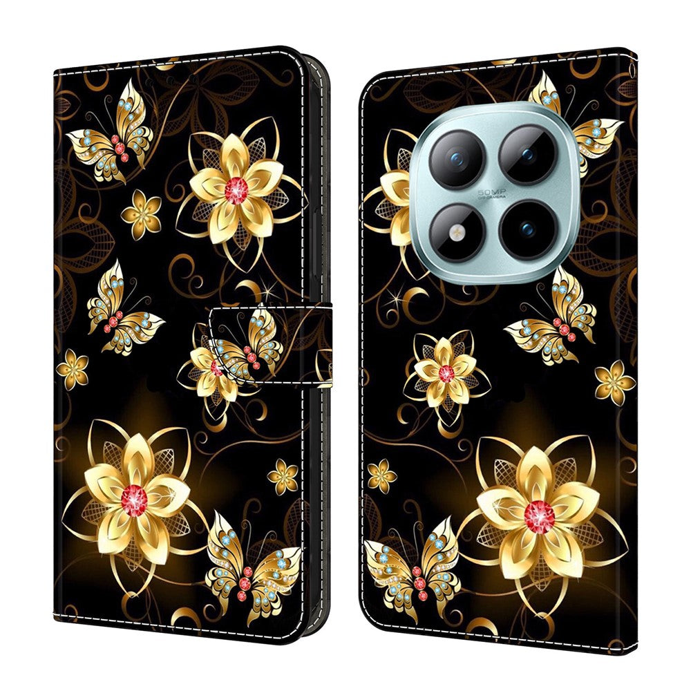 Xiaomi Poco M8 Pro 5G / Redmi Note 15 Pro+ 5G (Global) Plånboksfodral Mönstertryck PU-läder Flip Stand mobilskal