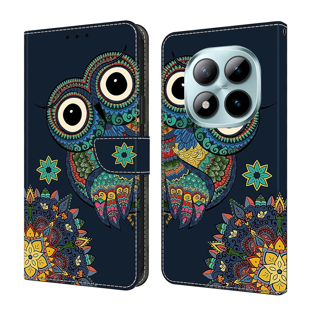 Xiaomi Poco M8 Pro 5G / Redmi Note 15 Pro+ 5G (Global) Plånboksfodral Mönstertryck PU-läder Flip Stand mobilskal