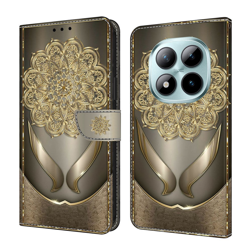 Xiaomi Poco M8 Pro 5G / Redmi Note 15 Pro+ 5G (Global) Plånboksfodral Mönstertryck PU-läder Flip Stand mobilskal