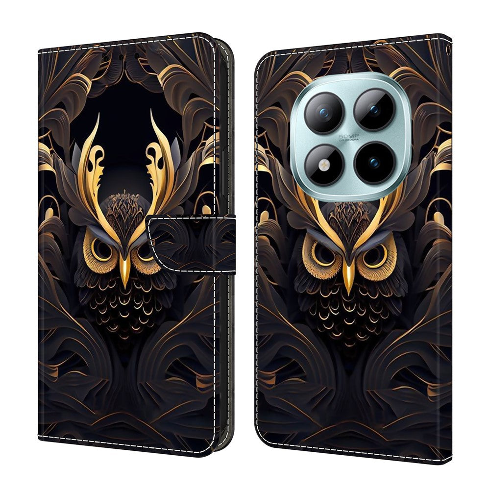 Xiaomi Poco M8 Pro 5G / Redmi Note 15 Pro+ 5G (Global) Plånboksfodral Mönstertryck PU-läder Flip Stand mobilskal