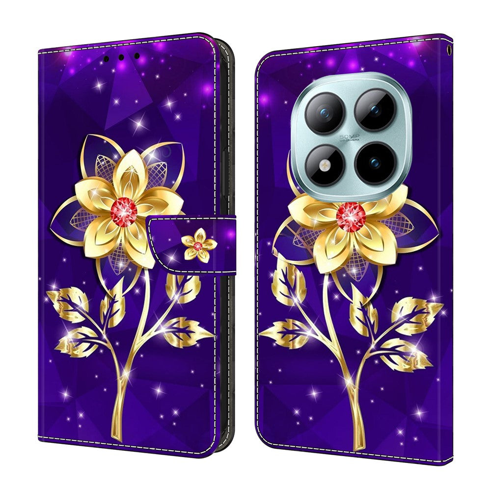 Xiaomi Poco M8 Pro 5G / Redmi Note 15 Pro+ 5G (Global) Plånboksfodral Mönstertryck PU-läder Flip Stand mobilskal