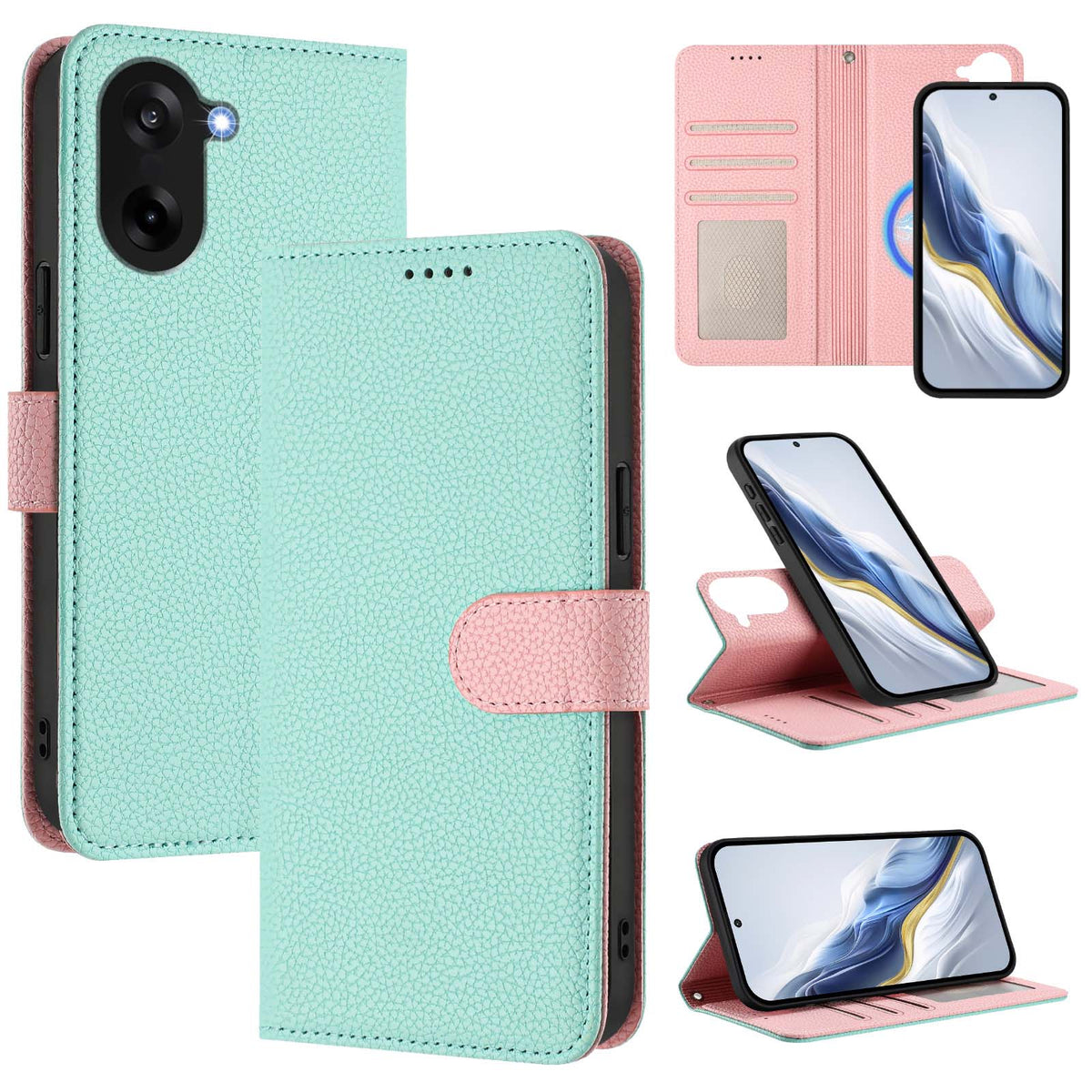 OnePlus Ace 5 Racing 5G / OnePlus Nord CE5 5G Läderfodral Avtagbart Plånboksfodral Magnetiskt mobilfodral med Handrem