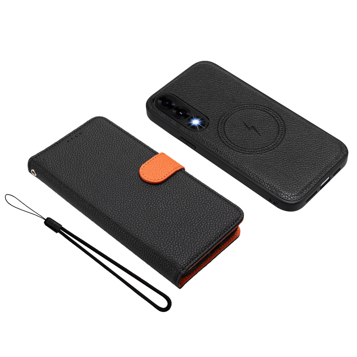 OnePlus Ace 5 Ultra 5G / OnePlus Nord 5 5G Läderfodral Avtagbart Plånboksfodral Magnetiskt mobilfodral med Handrem