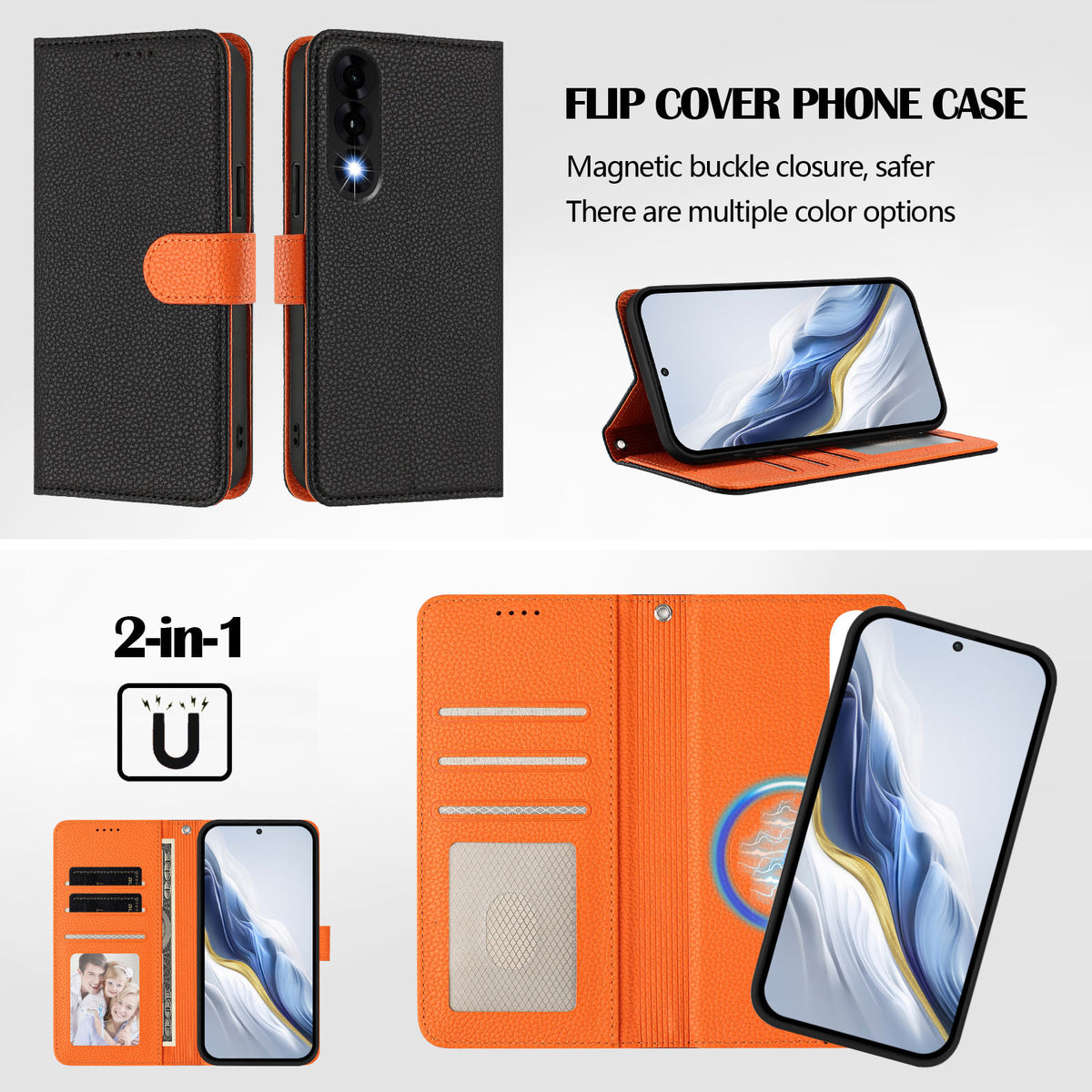 OnePlus Ace 5 Ultra 5G / OnePlus Nord 5 5G Läderfodral Avtagbart Plånboksfodral Magnetiskt mobilfodral med Handrem