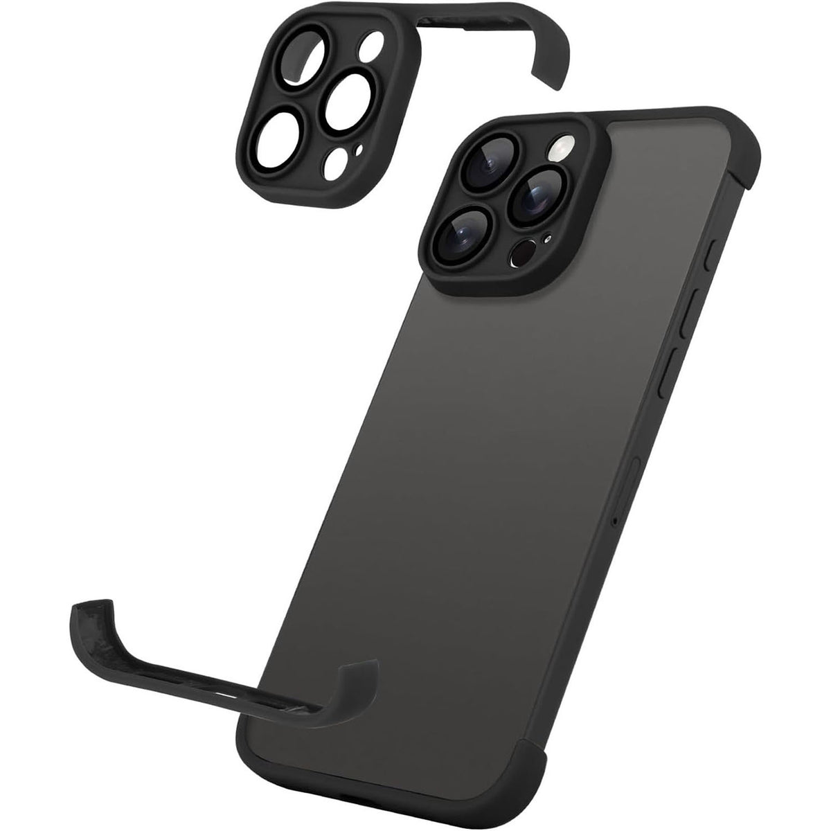 iPhone 13 Pro-skal Ramlöst mobilhörnskydd TPU-stötfångarskydd med kameralinsskydd