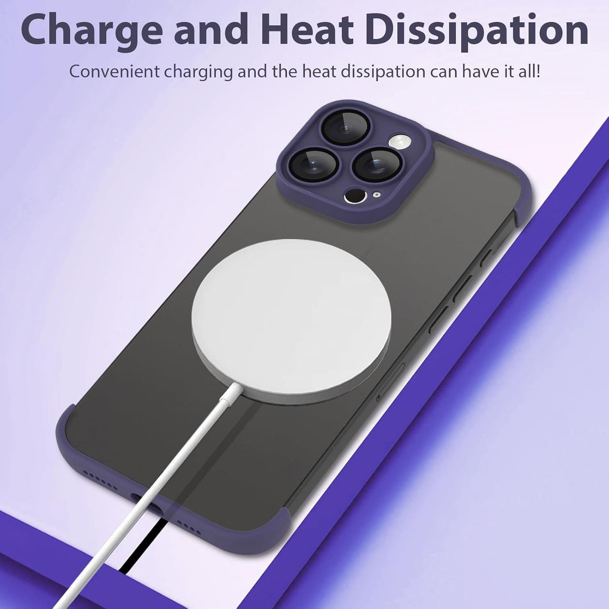 For iPhone 13 Pro Max Case Frameless Phone Corner Pad TPU Bumper Cover with Camera Lens Protector