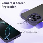 iPhone 13 Pro Max-skal med ramlöst hörnskydd i TPU-stötfångare och kameralinsskydd