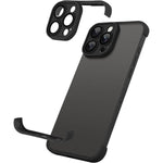 iPhone 13 Pro Max-skal med ramlöst hörnskydd i TPU-stötfångare och kameralinsskydd