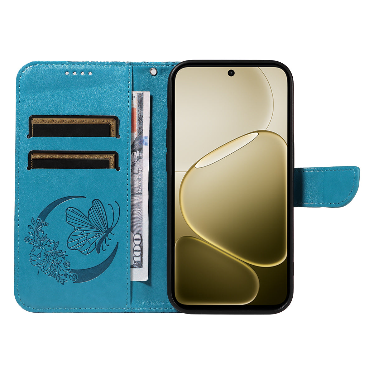 For Oppo A6x 5G / A6x 4G / A6x 5G (India) / A6s 5G / A6 4G / A6 5G (Global) / A6t 4G / A6t 5G / A6t Pro 4G (Global) / A6c 4G Case Butterfly Pattern PU Leather Folio Flip Phone Cover