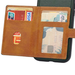 For Samsung Galaxy S23 Protective Phone Case Card Slots Kickstand Design PU Leather Coated TPU Back Cover
