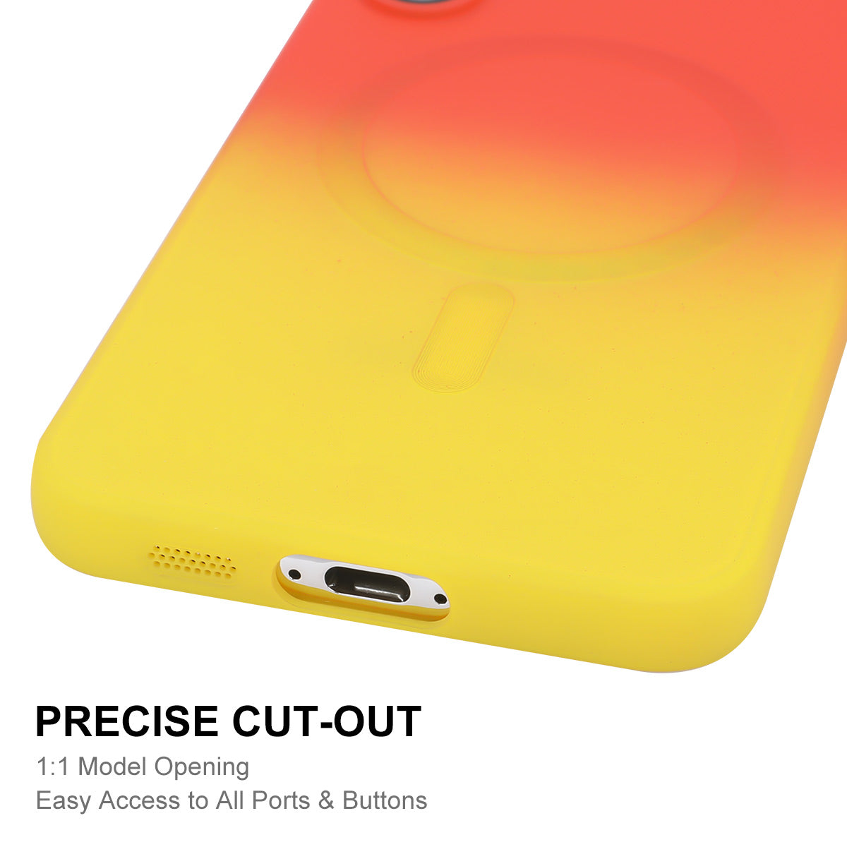 ENKAY HAT PRINCE For Samsung Galaxy A57 5G Silicone Magnetic Case   Gradient Color Cover