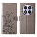 For Xiaomi Redmi Note 15 Pro 4G (Global) Wallet Case Butterfly Floral Imprint PU Leather Phone Cover with Wrist Strap