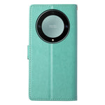 Wallet Case for Honor Magic8 Lite 5G / X70 5G / X9d 5G Butterfly Floral Imprint PU Leather Phone Cover with Wrist Strap