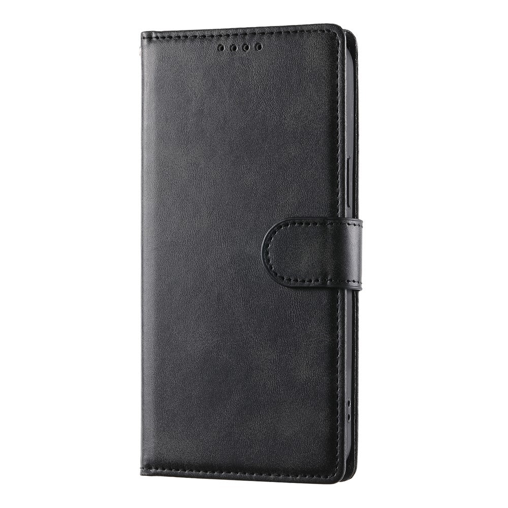 Flip Phone Case For Honor Magic8 Lite 5G  /  X70 5G  /  X9d 5G Stand Wallet Calf Texture PU Leather Cover with Wrist Strap