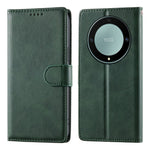 Flip Phone Case For Honor Magic8 Lite 5G  /  X70 5G  /  X9d 5G Stand Wallet Calf Texture PU Leather Cover with Wrist Strap