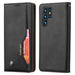 Samsung Galaxy S23 ultramagnetisk selvhæftende mobilcover med front, kortlomme, PU-læder og pungfunktion med støtte
