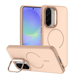 For Samsung Galaxy A57 5G Case Skin-touch PC + TPU Magnetic Phone Cover with Lens Frame Kickstand