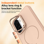 For Samsung Galaxy A57 5G Case Skin-touch PC + TPU Magnetic Phone Cover with Lens Frame Kickstand