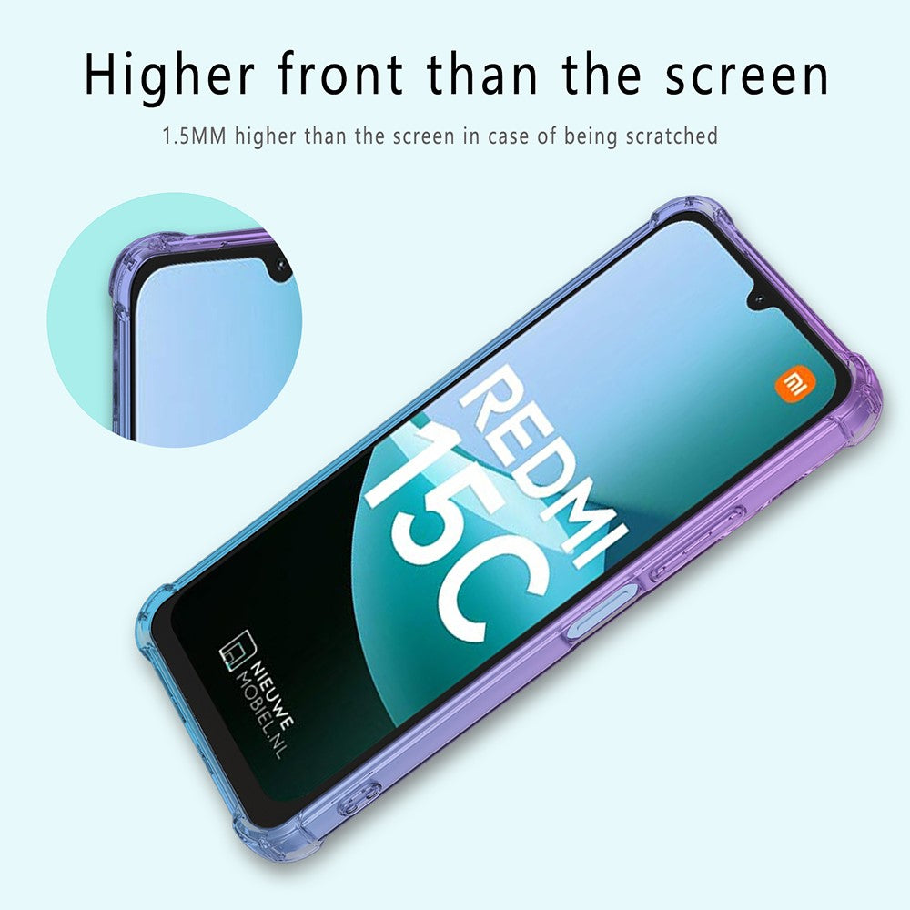 Phone Case For Xiaomi Redmi 15C 4G (Global) (171mm)  /  15C 5G (Global) (171mm)  /  Poco C85 4G (171mm) Gradient Color TPU Anti-Drop Cover