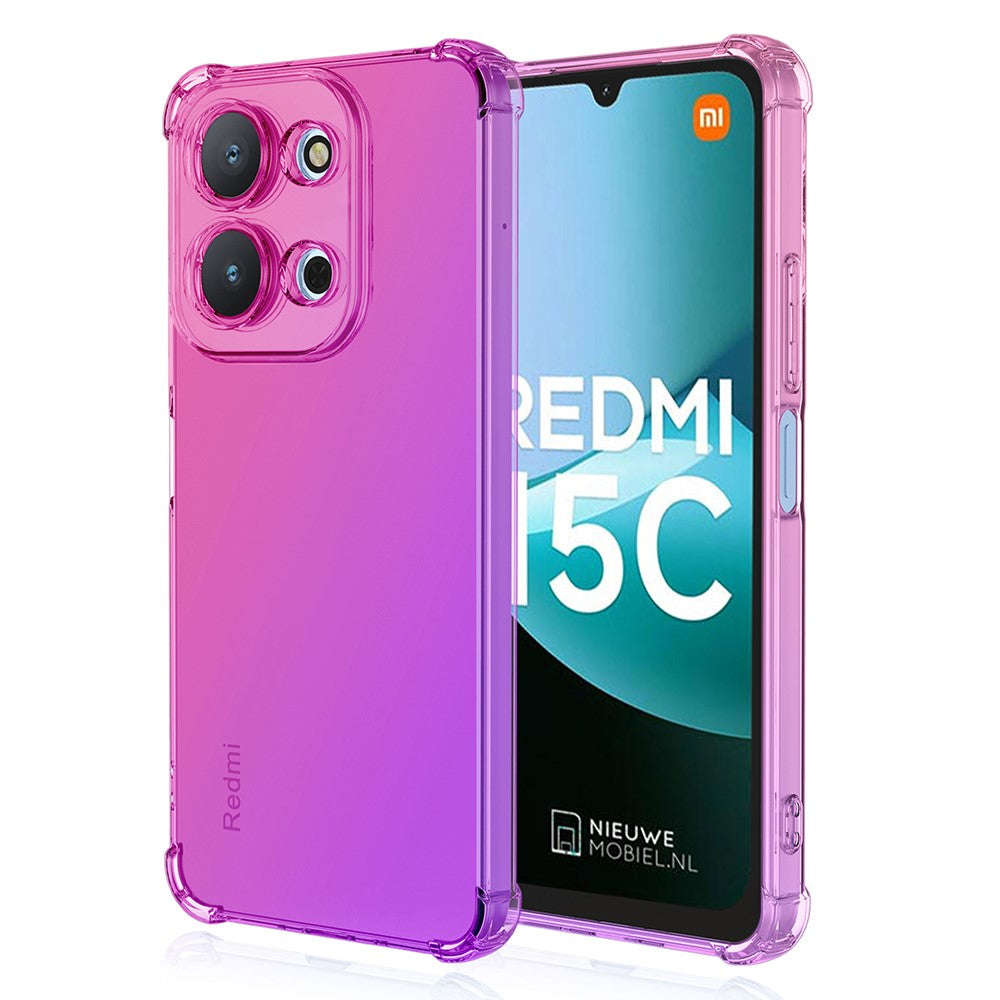 Phone Case For Xiaomi Redmi 15C 4G (Global) (171mm)  /  15C 5G (Global) (171mm)  /  Poco C85 4G (171mm) Gradient Color TPU Anti-Drop Cover