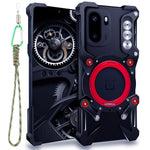 Stötfångarskal till OnePlus Ace 6 5G / Ace 6T 5G / Nord 5 5G / Nord CE5 5G / Ace 5 Ultra 5G, stativ, magnetiskt mobilskal i aluminiumlegering med handledsrem