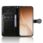 For Oppo Reno15 Pro Max 5G (Global) / Reno15 Pro 5G (China) Wallet Case Dot Pattern Imprint PU Leather Phone Cover with Wrist Strap