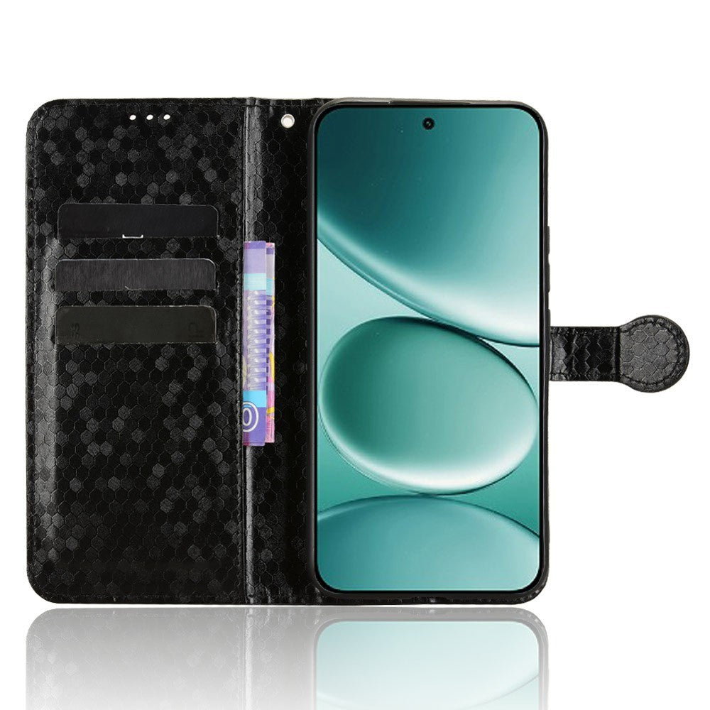 For Xiaomi Redmi Note 15 Pro 4G (Global) Wallet Case Dot Pattern Imprint PU Leather Phone Cover with Wrist Strap