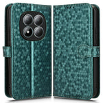For Xiaomi Redmi Note 15 Pro 4G (Global) Wallet Case Dot Pattern Imprint PU Leather Phone Cover with Wrist Strap