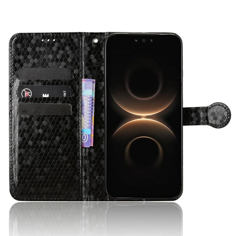 Wallet Case For Huawei Mate 80  /  Mate 80 Pro Dot Pattern Imprint PU Leather Phone Cover with Wrist Strap