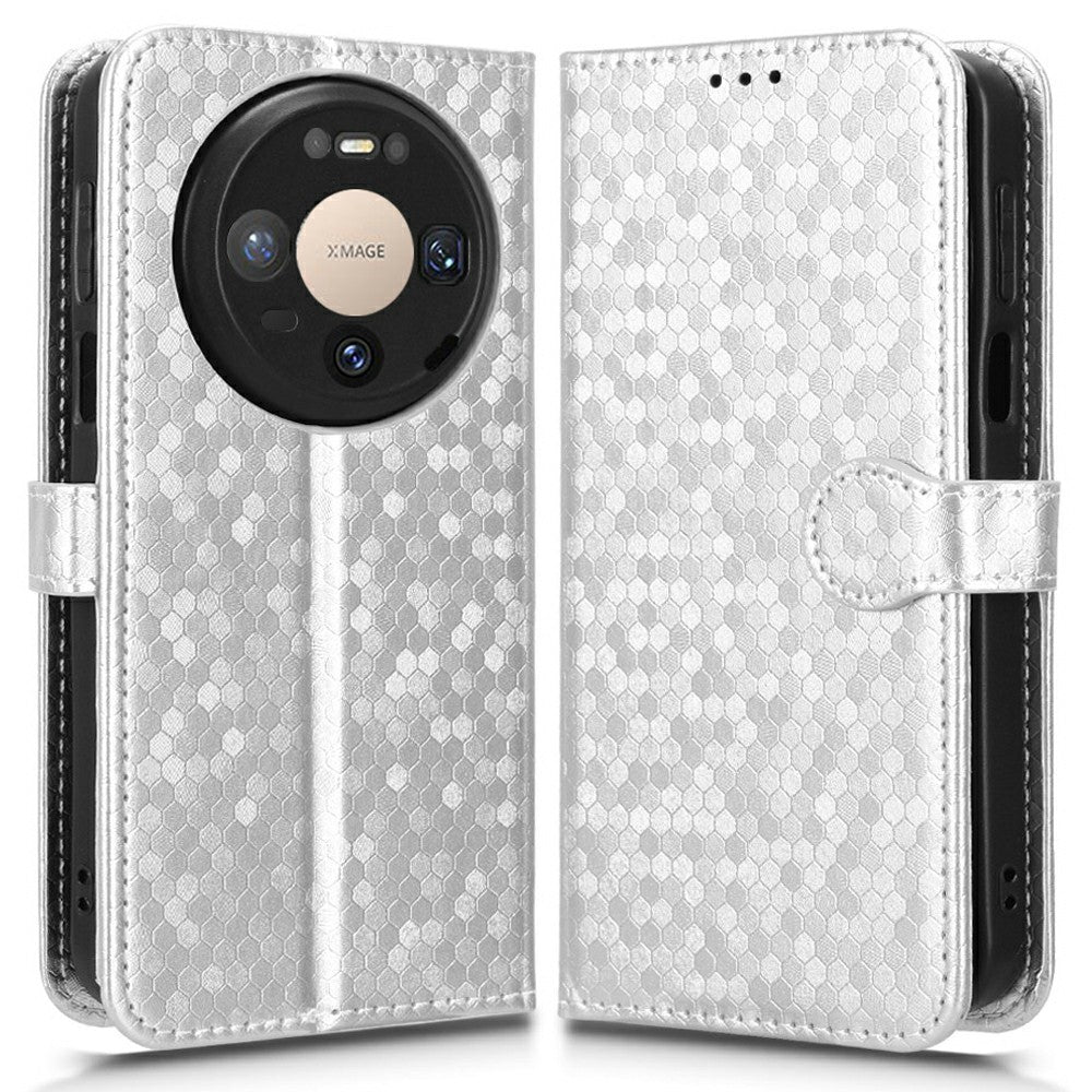 Wallet Case For Huawei Mate 80  /  Mate 80 Pro Dot Pattern Imprint PU Leather Phone Cover with Wrist Strap