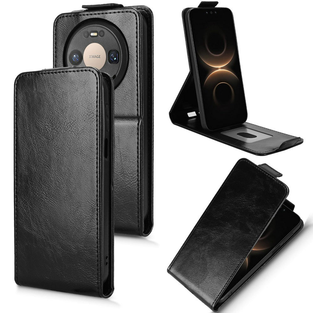 For Huawei Mate 80 / Mate 80 Pro Stand Case Magnetic Clasp Vertical Flip Leather Phone Cover with Card Holder