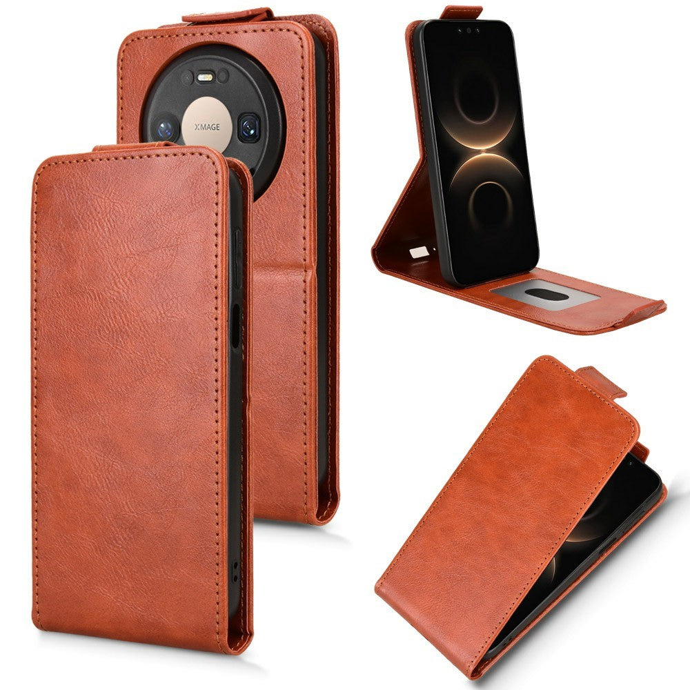 For Huawei Mate 80 / Mate 80 Pro Stand Case Magnetic Clasp Vertical Flip Leather Phone Cover with Card Holder