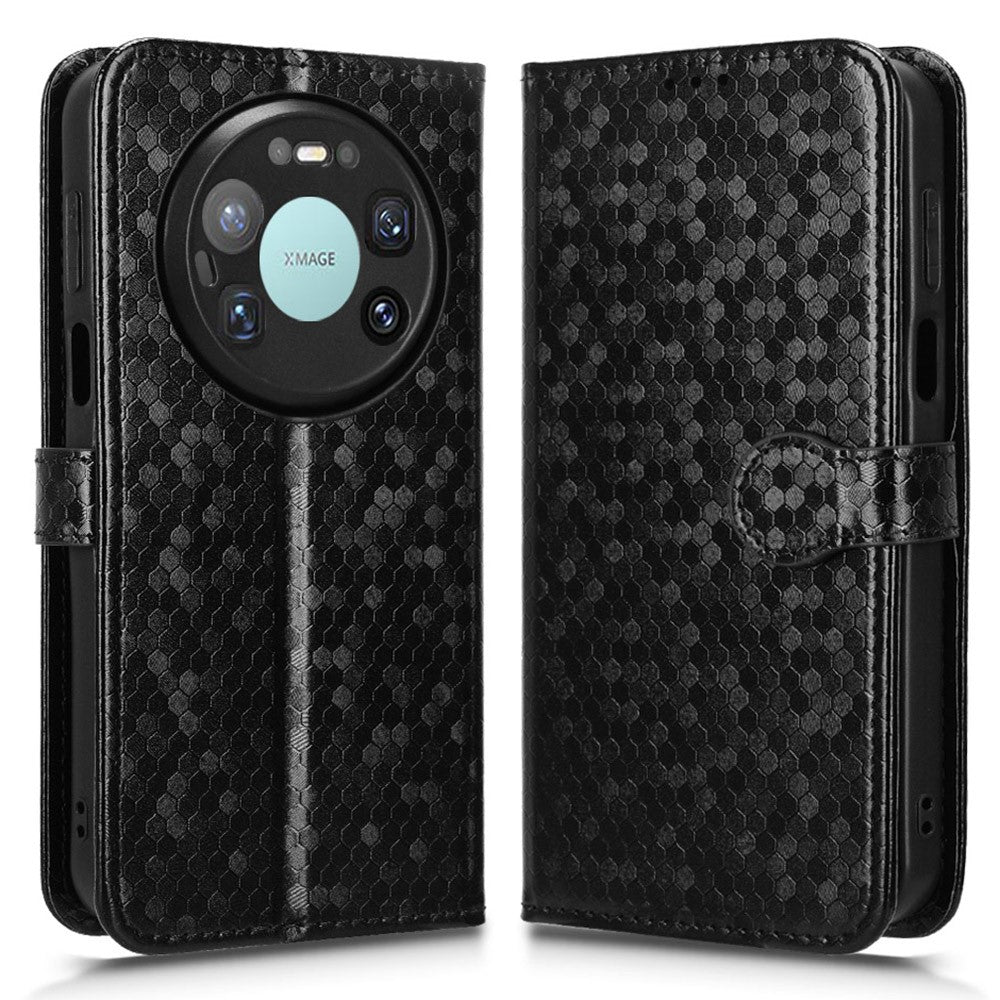 Huawei Mate 80 Pro Max Plånboksfodral Prickmönster Avtryck PU-läder mobilskal med Handledsrem