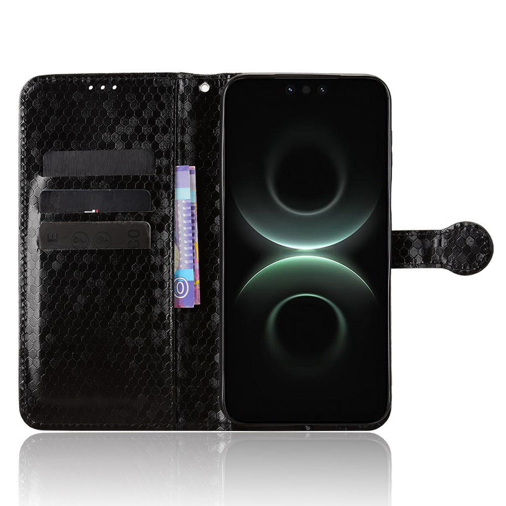 For Huawei Mate 80 Pro Max Wallet Case Dot Pattern Imprint PU Leather Phone Cover with Wrist Strap