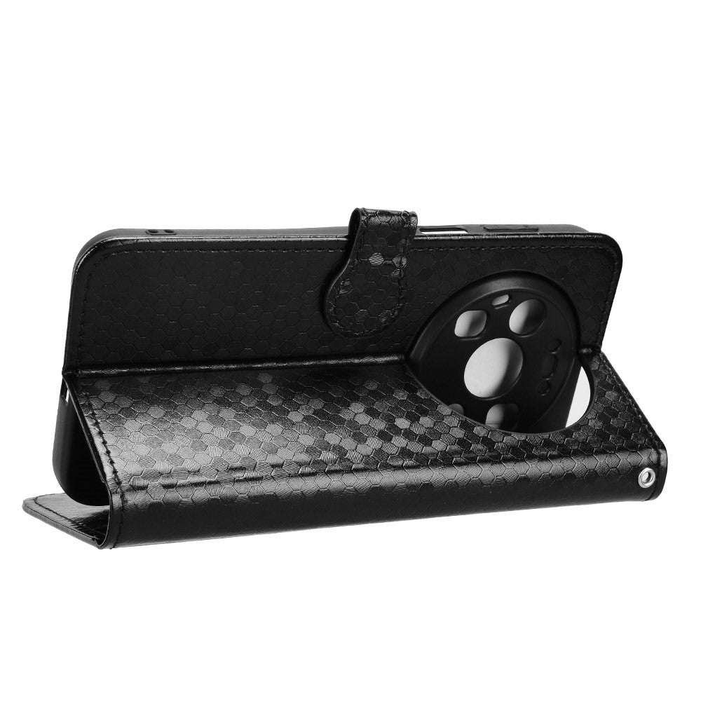 For Huawei Mate 80 Pro Max Wallet Case Dot Pattern Imprint PU Leather Phone Cover with Wrist Strap