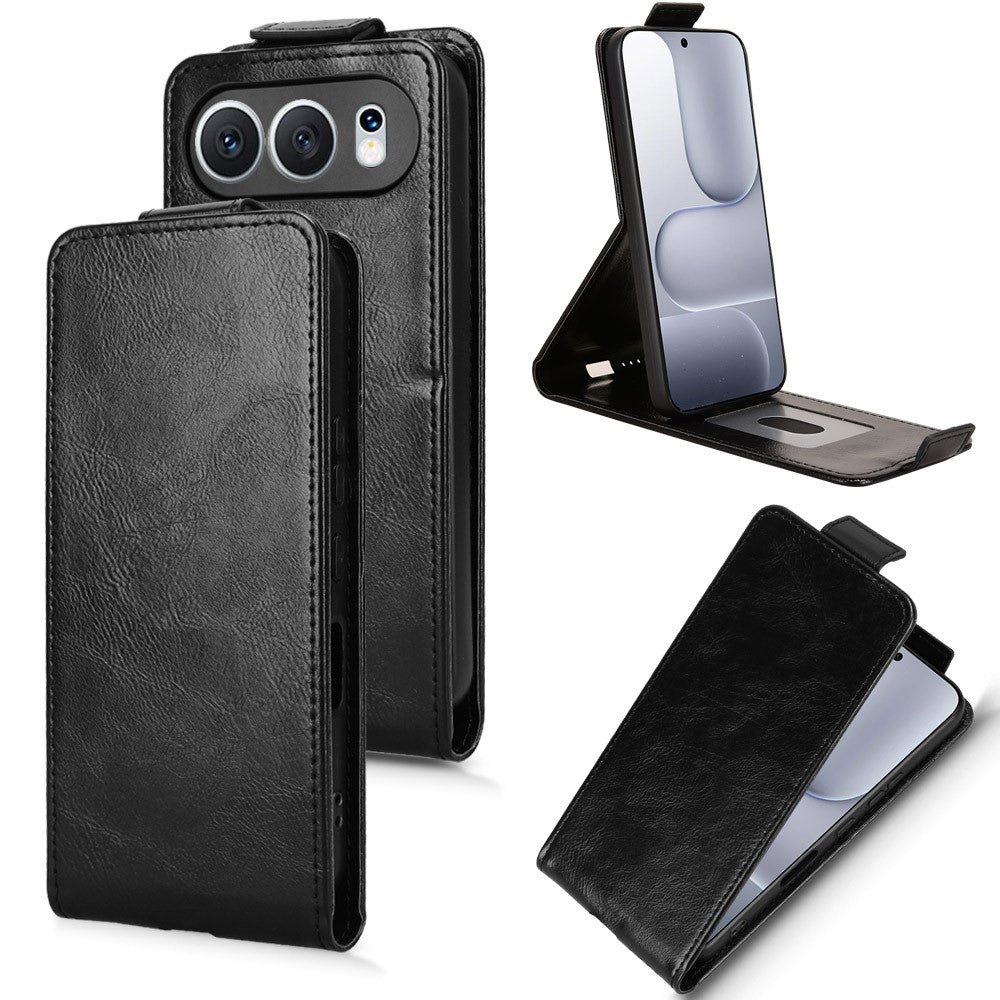 For Honor 500 5G Stand Case Magnetic Clasp Vertical Flip Leather Phone Cover with Card Holder