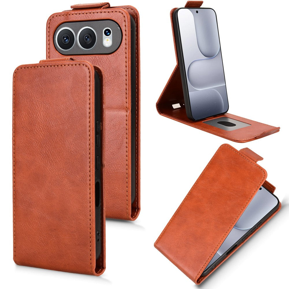 For Honor 500 5G Stand Case Magnetic Clasp Vertical Flip Leather Phone Cover with Card Holder
