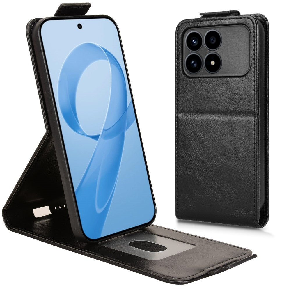 For Xiaomi Poco F8 Pro 5G / Redmi K90 5G Stand Case Magnetic Clasp Vertical Flip Leather Phone Cover with Card Holder