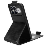 Stående fodral till Xiaomi Poco F8 Ultra / Redmi K90 Pro Max 5G med magnetlås, vertikalt vikbart läderfodral för mobil med korthållare