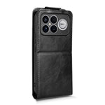 Stående fodral till Xiaomi Poco F8 Ultra / Redmi K90 Pro Max 5G med magnetlås, vertikalt vikbart läderfodral för mobil med korthållare
